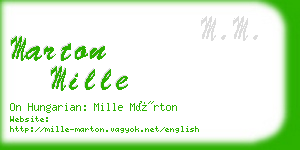 marton mille business card